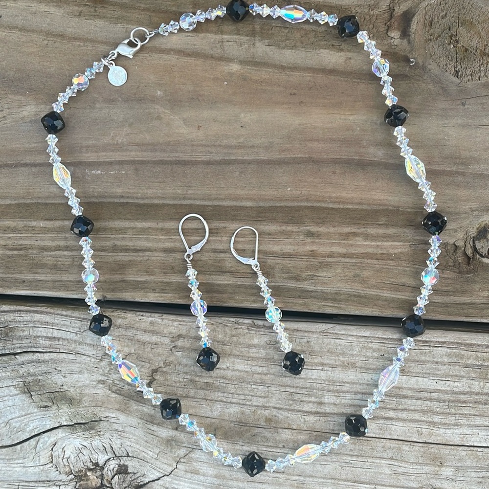 Set earrings and necklace 925 silver